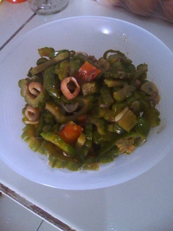 Cara Sederhana Menyiapkan Resep  Paria Asin Cumi Manis Asam Pedas yang Sempurna, Lezat Sekali