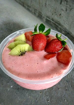 Foto resep Banana strawberry smoothies
