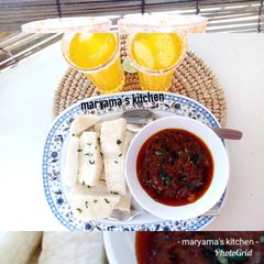 A picture of White yam&onion stew.