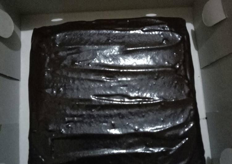 Resep Cake Chocolate Lumur Coklat Ganache | tanpa oven tanpa mixer yang Lezat