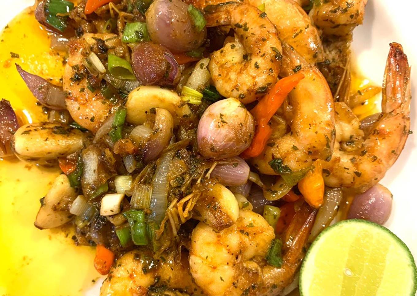 Shrimp shallot and garlic butter