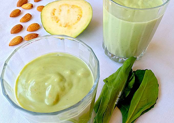 Spinach guava smoothie Recipe by Bobly Rath - Cookpad