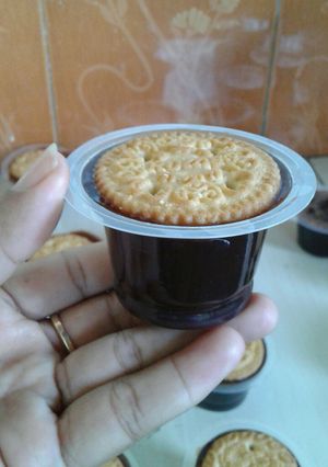 Foto resep Puding nutrijel coklat biskuit roma