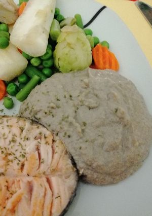 Una foto de Salsa champiñones light