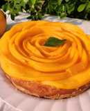 Baked mango cheesecake without oven and creamcheese