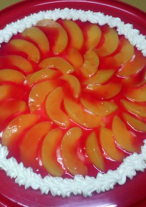 Una foto de Tarta de durazno