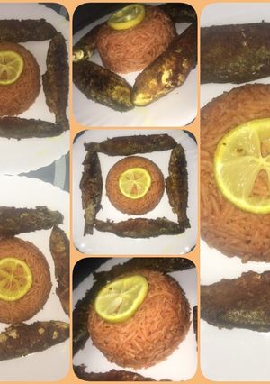 صورة لوصفة سمك زوري مع رز أحمر 🍱