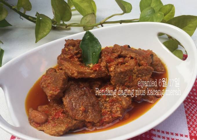 Rendang sapi maknyus plus kacang merah #kitaberbagi