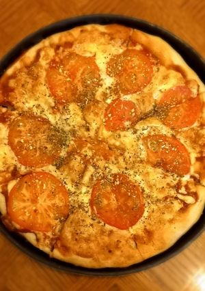 Una foto de Pizza con harina moritze