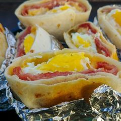 A picture of Foil Wrapped Breakfast Pockets.