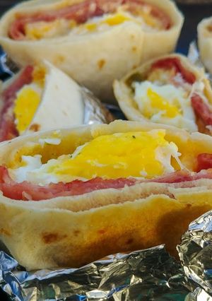 A picture of Foil Wrapped Breakfast Pockets.