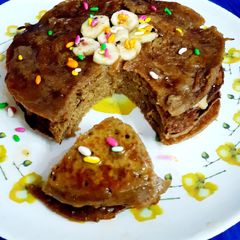 A picture of Sattu-Jaggery Pancake (5 layers).