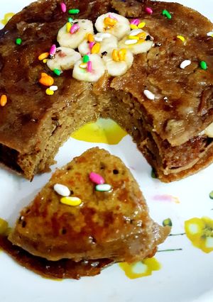 A picture of Sattu-Jaggery Pancake (5 layers).