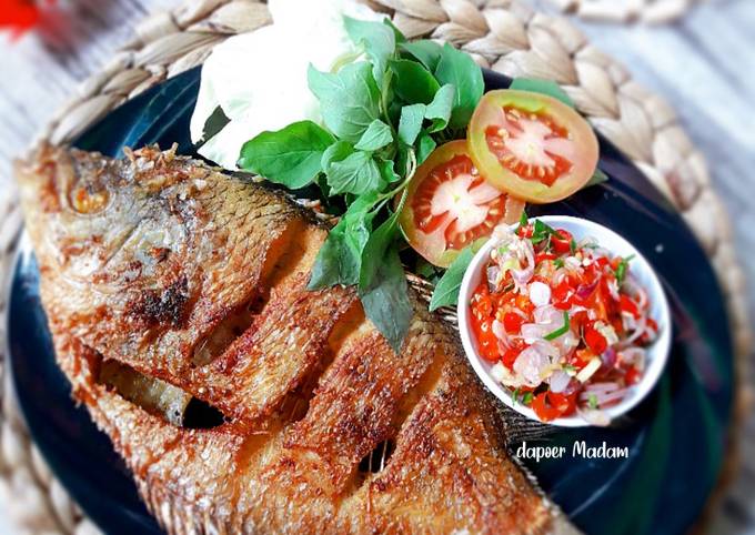 [Week-23] IKAN GORENG SIMPLE dengan SAMBAL MATAH khas Bali