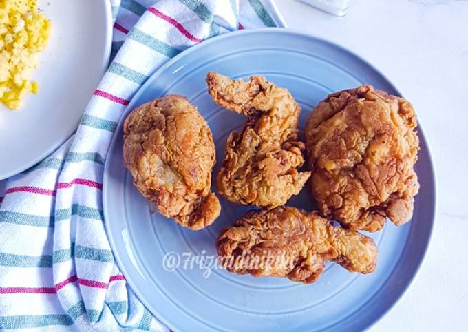 Kentucky fried chicken (ayam goreng crispy ala KFC)