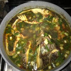 A picture of Tilapia pepper soup.