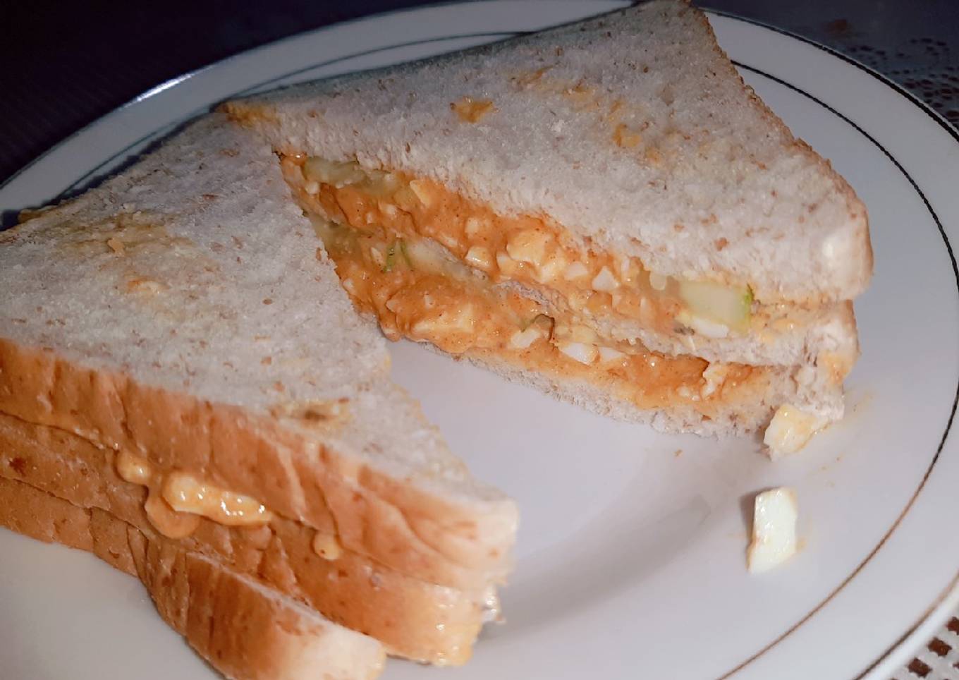 Jumbo egg salad sandwich