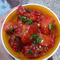 A picture of Potato Manchurian.