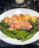 Ức gà áp chảo muối tiêu và bột tỏi -Eatclean