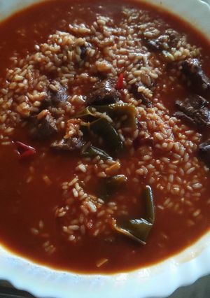 Una foto de Arroz a lo pobre