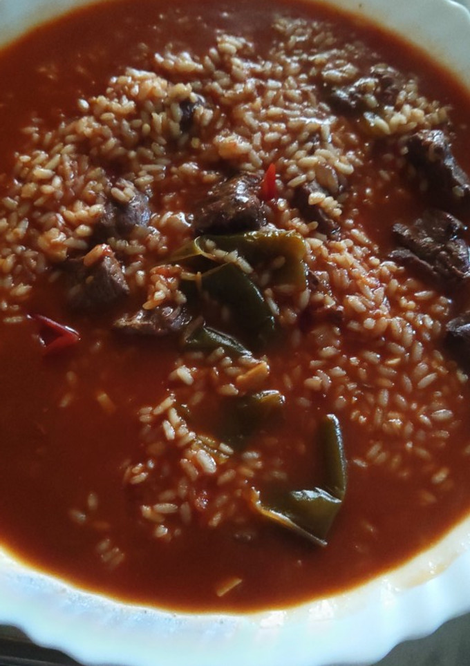 Una foto de Arroz a lo pobre