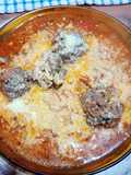 Arroz con albóndigas