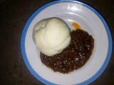 Pounder yam and sauce