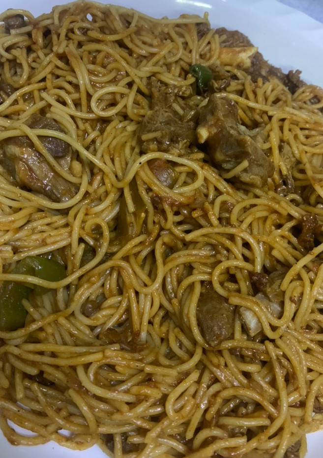 صورة لوصفة سباغيتي باللحم
