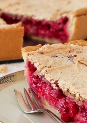 Una foto de Pastel suabo de grosellas rojas (Träubleskuchen)