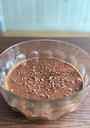 Una foto de Mousse de chocolate
