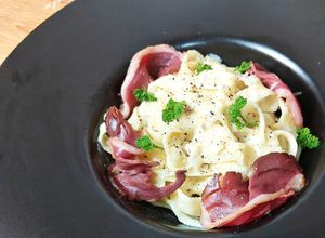 Une photo de Tagliatelles magret de canard et reblochon