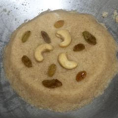 A picture of Diet halwa with fresh cream.