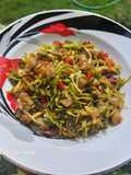 Tumis Kembang Kates + Ikan asin Telang