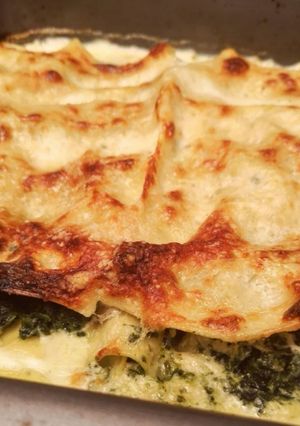 Une photo de Lasagnes au saumon et aux épinards