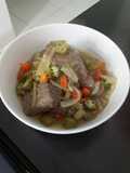 Tumis daging sapi pedas with okra