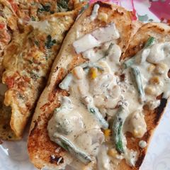 A picture of Omelette sandwich.