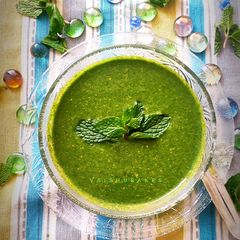 A picture of Mint Peanut Coriander Chutney.