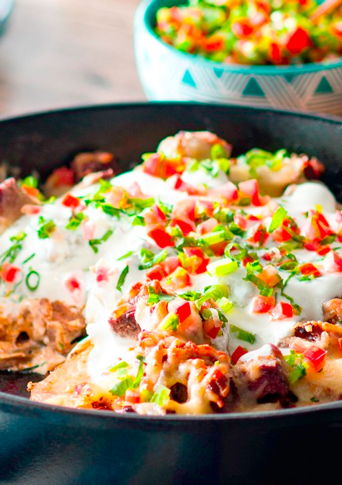 Una foto de Carne con Papas a la Sartén