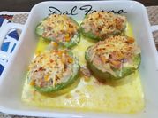 Una foto de chayote con jamón y queso