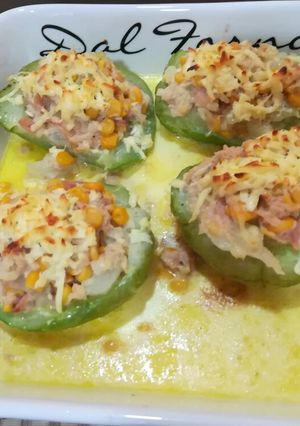 Una foto de Chayotes rellenos