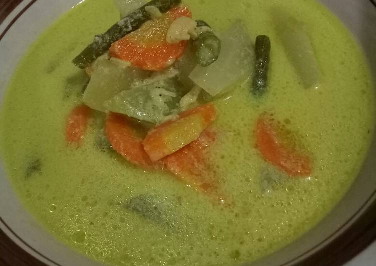 Resep Sayur Labu,Wortel,Kacang Panjang (Sayur Lontong) yang Lezat