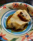 Budín de pan (sin cocción) con pasas de uva