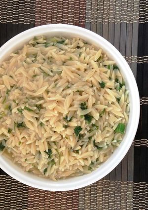 A picture of Orzo with Herbs.