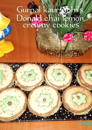 A picture of Donald chai lemon creamy cookies 🍪.