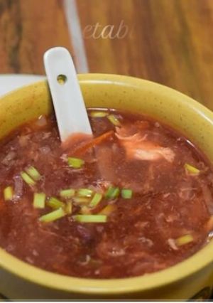 A picture of Hot vegetables soup.
