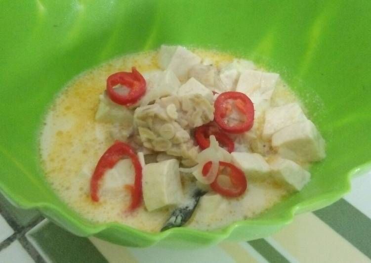 Resep Tahu tempe santan Anti Gagal