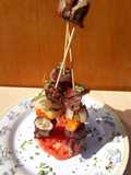 Brochetas de quijada de vaca