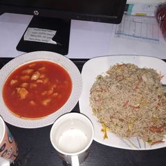 A picture of Egg fried rice.