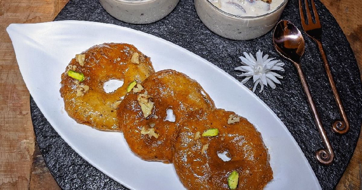 Tripti Sarkar দ্বারা ওয়ালনাট রাবড়ি জিলাপি (Walnuts Rabri Jalebi ...