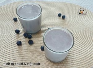 Hình của món Sinh Tố Chuối & việt quất 블루베리바나나주스.